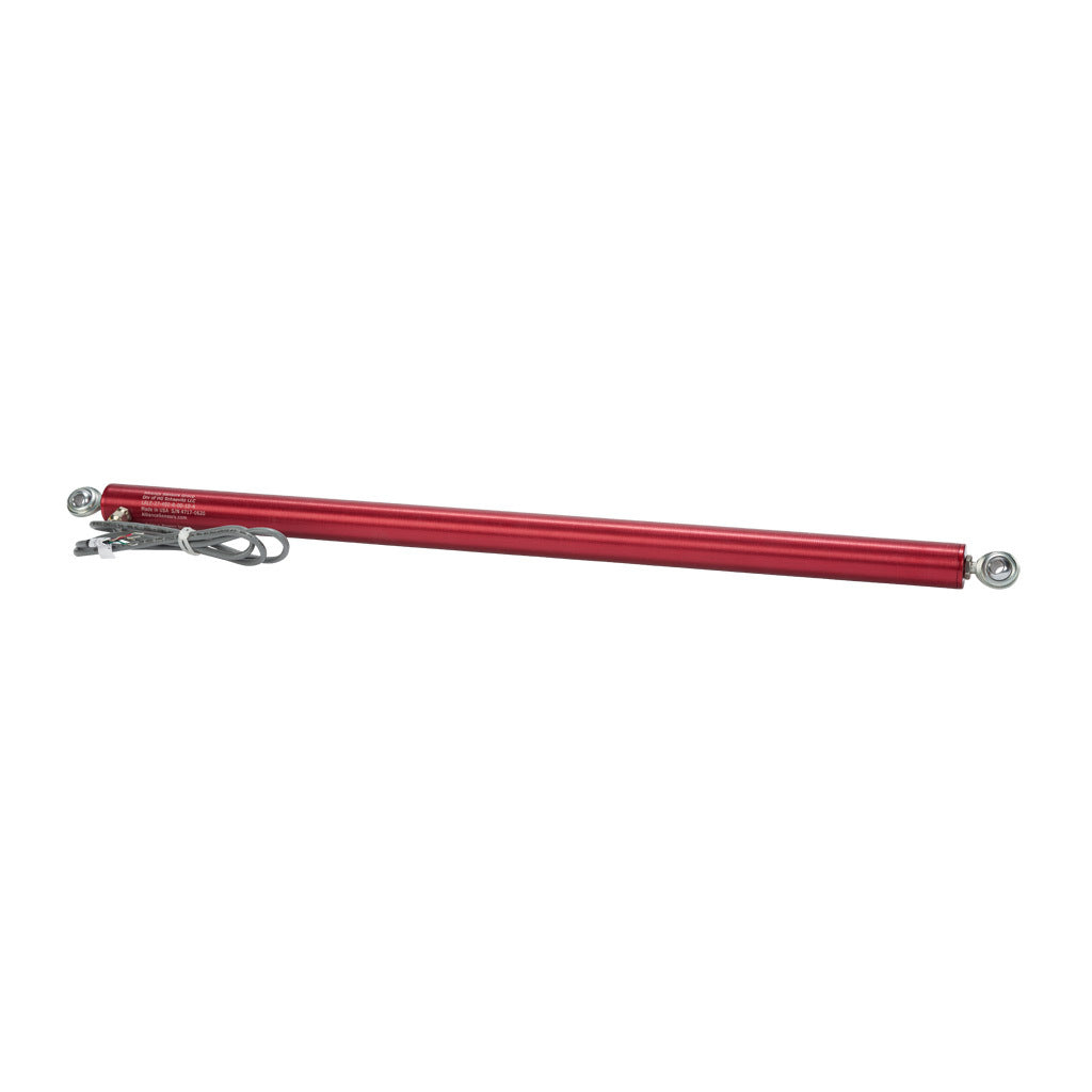 Alliance Sensors inductive linear position sensor, pivoting slide, 450mm stroke, 0-10 VDC output, 27mm diameter x 546.1mm body, rod eyes mount, pigtail, 3.2ft/1m cable length.-LRLE27-450R-00-10A