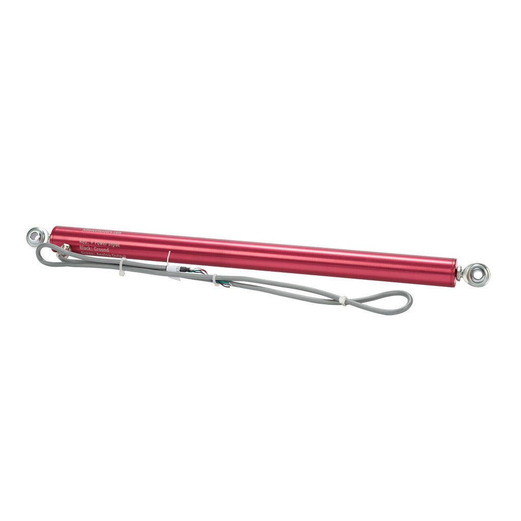 Alliance Sensors inductive linear position sensor, pivoting slide, 300mm stroke, 4-20 mA output, 27mm diameter x 393.7mm body, rod eyes mount, pigtail, 3.2ft/1m cable length.-LRLI27-300R-00-20A