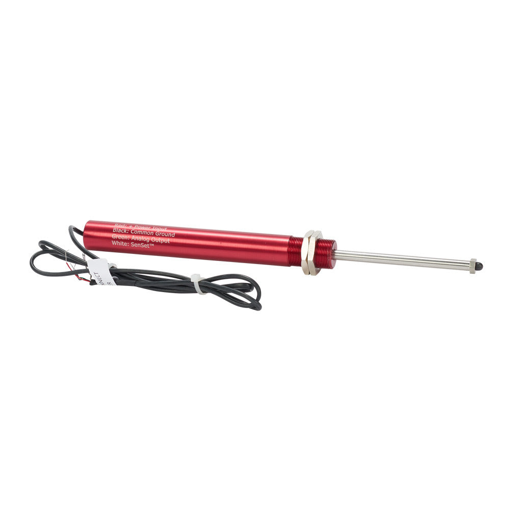 Alliance Sensors inductive linear position sensor, spring loaded slide, 75mm stroke, 0-10 VDC output, 19mm diameter x 166.5mm body, M18 x 1 mount, pigtail, 3.2ft/1m cable length.-LRSE18-075A-00-10A
