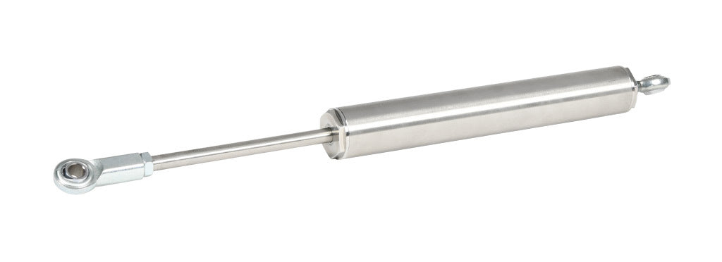 Alliance Sensors inductive linear position sensor, pivoting slide, 150mm stroke, 12.5mm shaft diameter, 0-10 VDC output, 45mm diameter x 301.7mm body, rod eyes mount, 5-pin M12 quick-disconnect.-LVE45-150R-01-10S