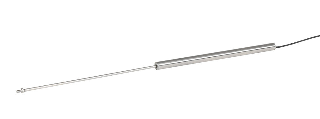 Alliance Sensors inductive linear position sensor, fixed slide, 200mm stroke, 4mm shaft diameter, 0-10 VDC output, 12.7mm diameter x 215.9mm body, M4 x 0.7 mount, pigtail, 3.2ft/1m cable length.-LZE13-200A-00-10S