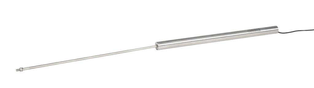 Alliance Sensors inductive linear position sensor, fixed slide, 300mm stroke, 5.2mm shaft diameter, 4-20 mA output, 19mm diameter x 317.5mm body, M5 x 0.8 mount, pigtail, 3.2ft/1m cable length.-LZI19-300A-00-20S