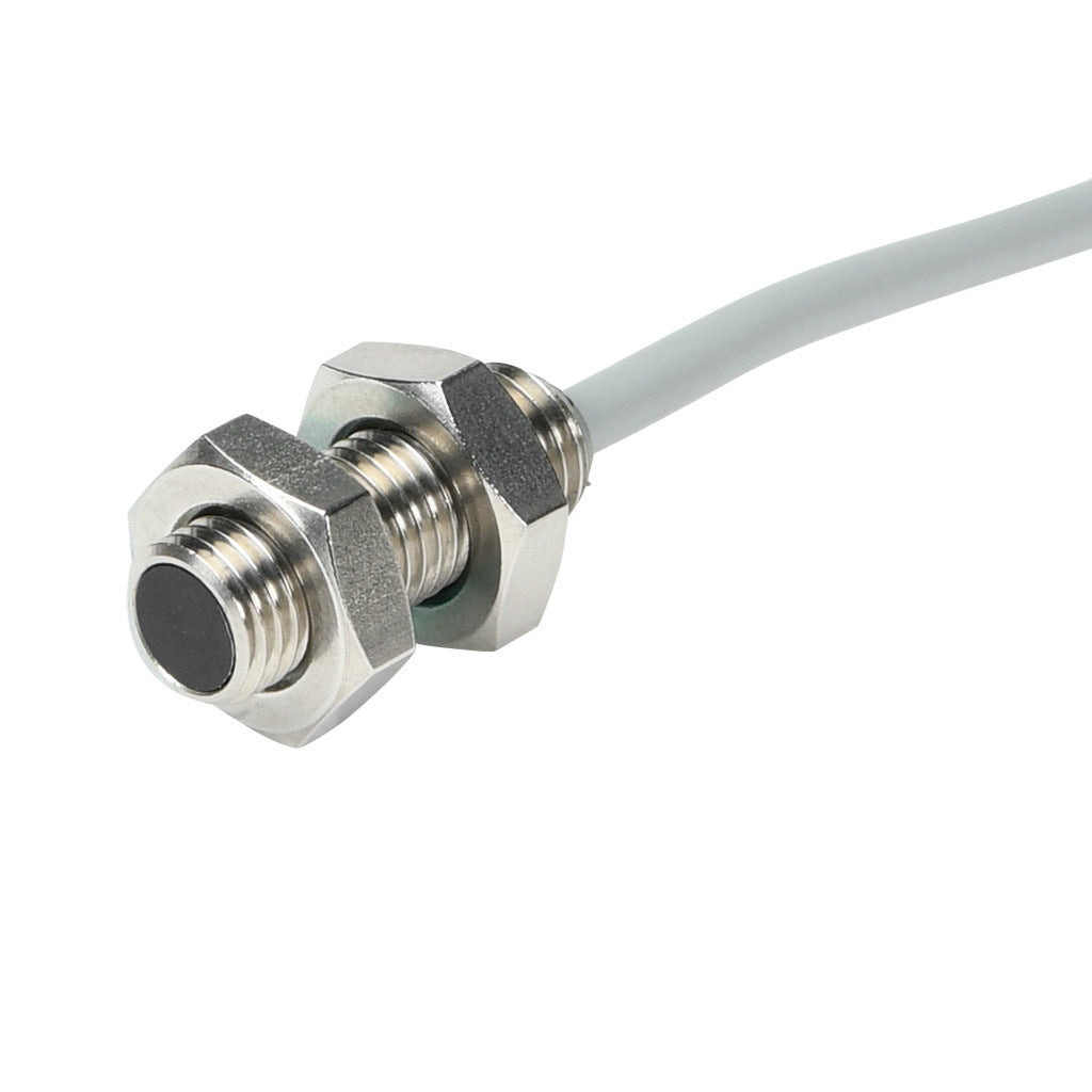 AchieVe inductive proximity sensor, tubular, 8mm diameter x 22mm body, 304 stainless steel housing, PNP, N.O. output, 1.5mm sensing distance, flush, 5 kHz switching frequency, IP67, pigtail.-PAE-AP-1A