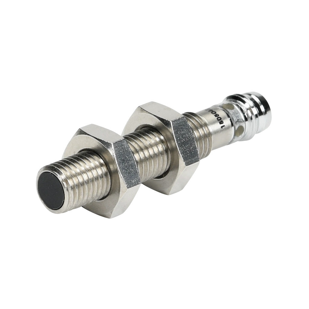 AchieVe inductive proximity sensor, tubular, 8mm diameter x 45mm body, 304 stainless steel housing, PNP, N.O. output, 1.5mm sensing distance, flush, 5 kHz switching frequency, IP67, 3-pin M8 quick-disconnect.-PAE-AP-1F