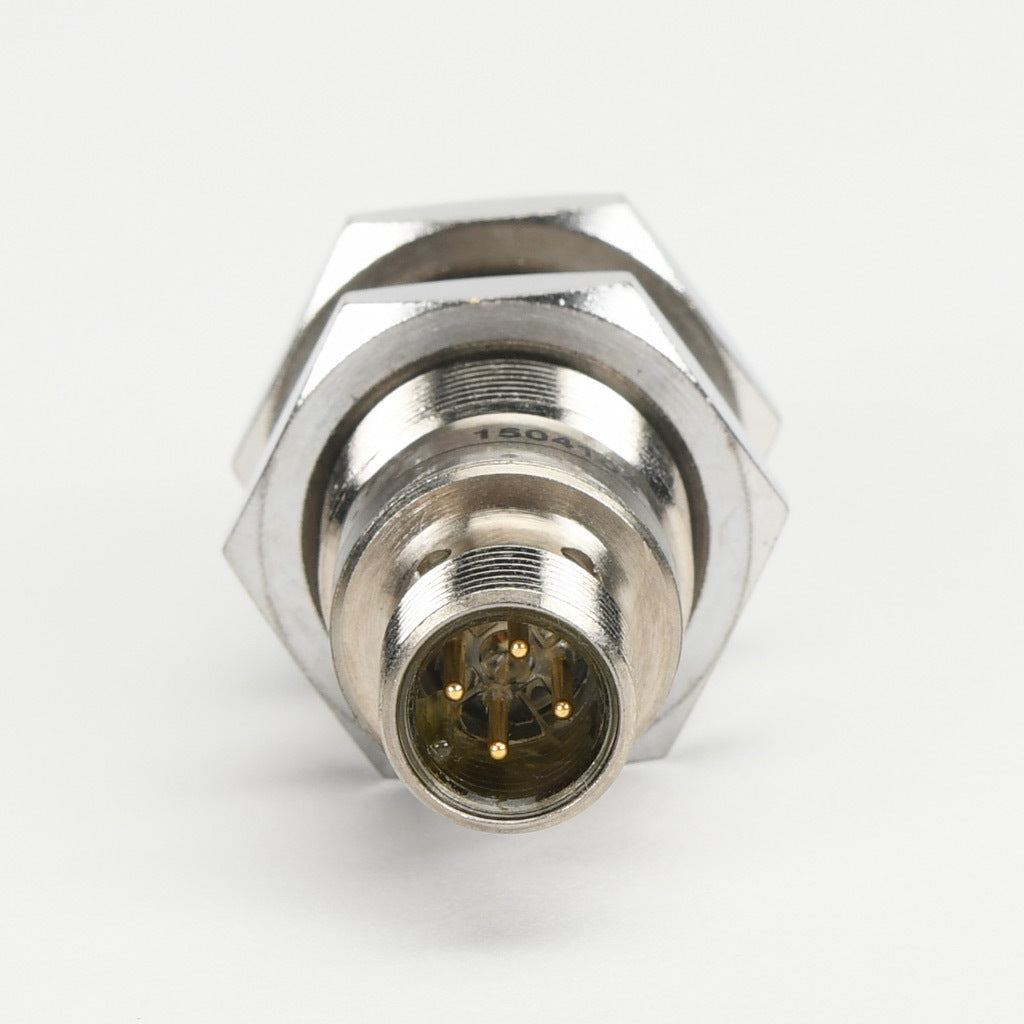 AchieVe inductive proximity sensor, tubular, 18mm diameter x 63.5mm body, nickel-plated brass housing, PNP, N.O. output, 8mm sensing distance, non-flush, 2 kHz switching frequency, IP67, 4-pin M12 quick-disconnect.-PAK-AP-2H