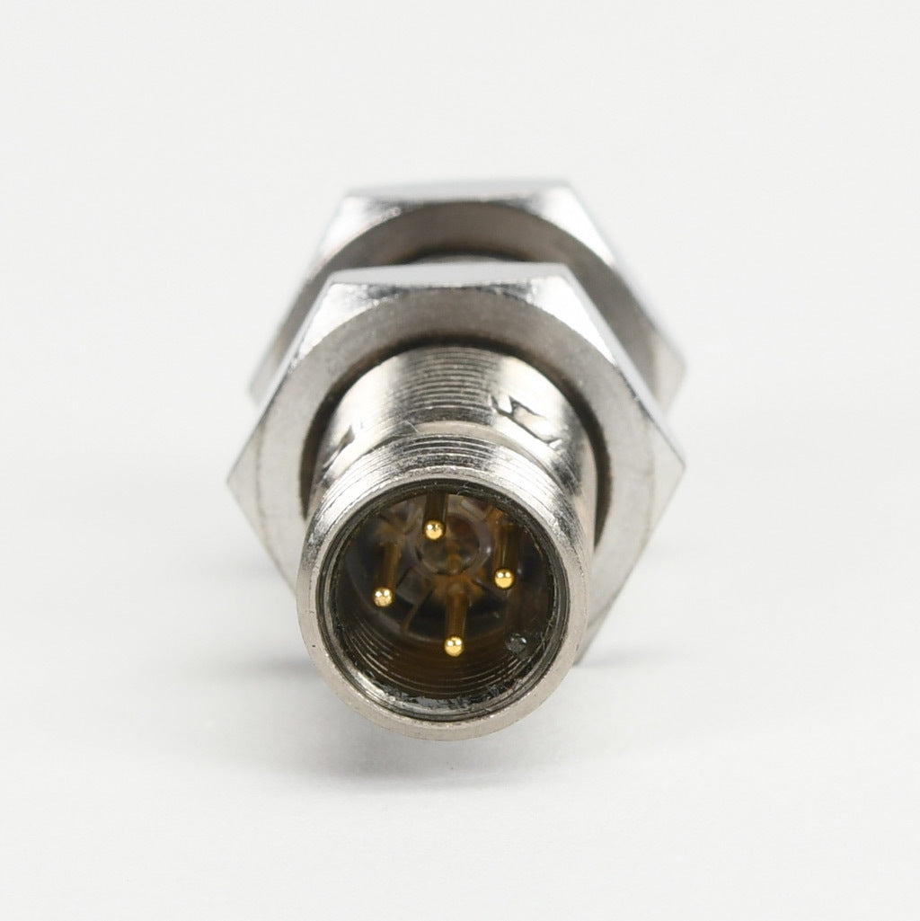 AchieVe inductive proximity sensor, tubular, 12mm diameter x 45mm body, nickel-plated brass housing, NPN, N.O. output, 2mm sensing distance, flush, 3 kHz switching frequency, IP67, 4-pin M12 quick-disconnect.-PAM-AN-1H