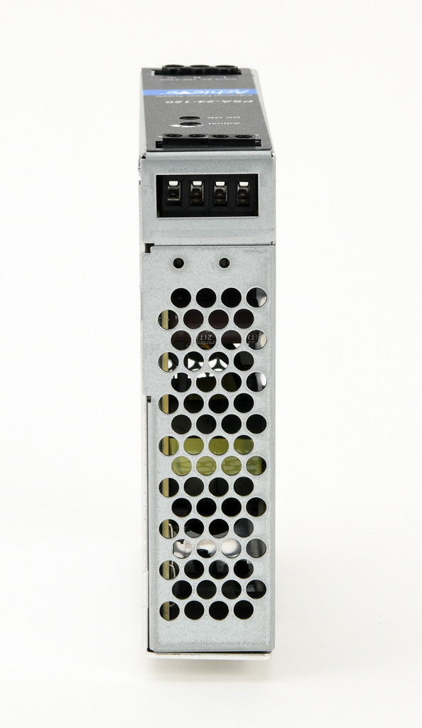 AchieVe PSA series switching power supply, 24 VDC @ 5A/120W, 120/240 VAC nominal input, 1-phase, enclosed, aluminum housing, 35mm DIN rail mount, screw terminals.-PSA-24-120