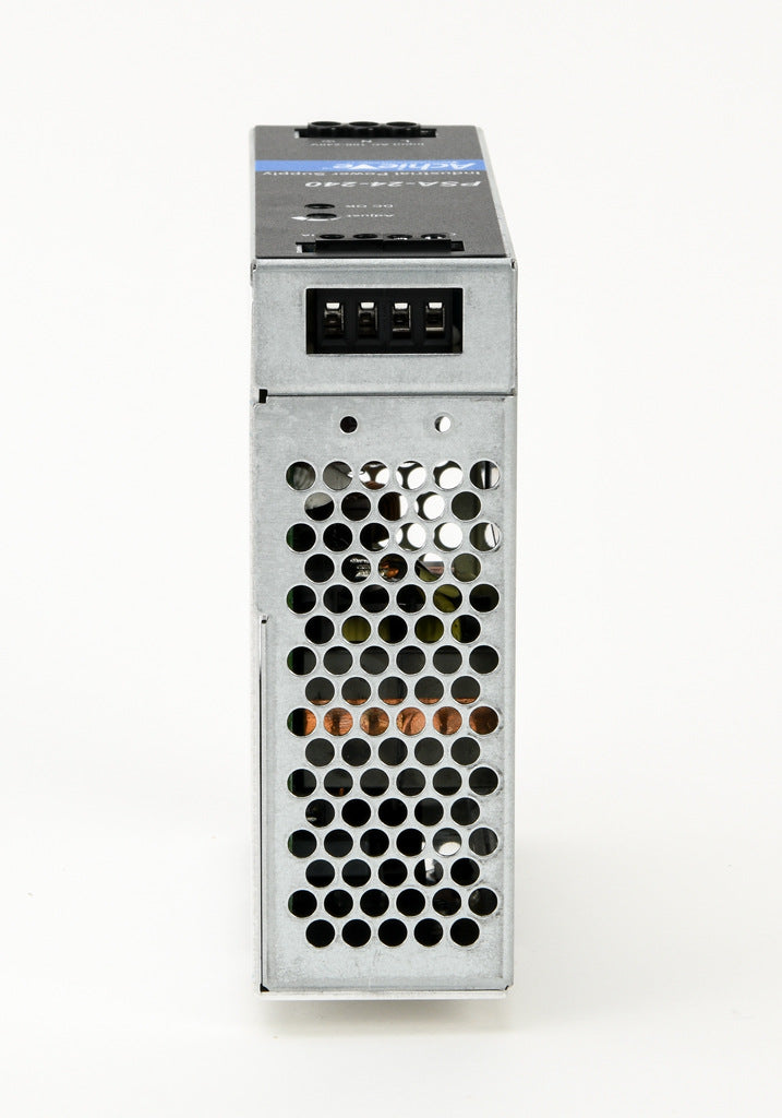 AchieVe PSA series switching power supply, 24 VDC @ 10A/240W, 120/240 VAC nominal input, 1-phase, enclosed, aluminum housing, 35mm DIN rail mount, screw terminals.-PSA-24-240
