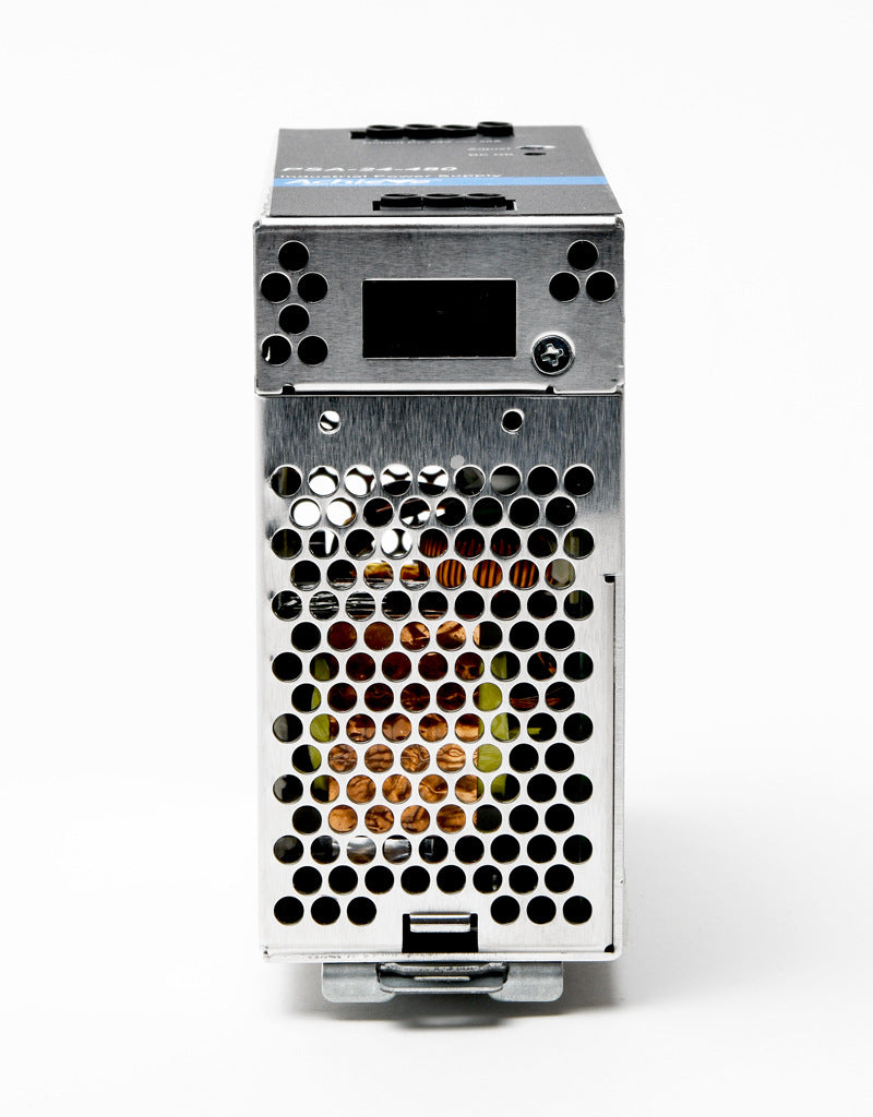 AchieVe PSA series switching power supply, 24 VDC @ 20A/480W, 120/240 VAC nominal input, 1-phase, enclosed, aluminum housing, 35mm DIN rail mount, screw terminals.-PSA-24-480