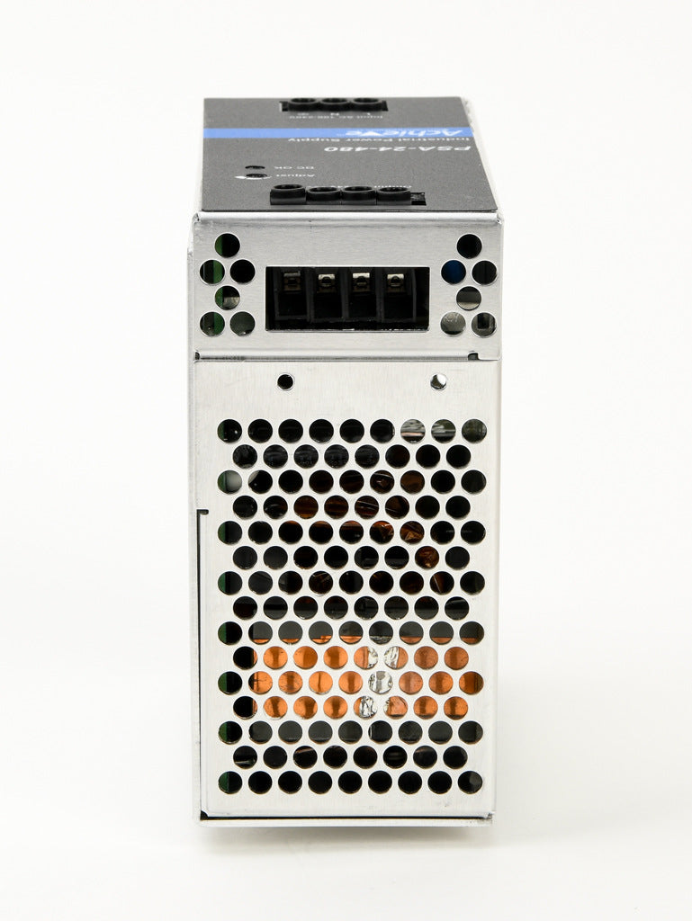 AchieVe PSA series switching power supply, 24 VDC @ 20A/480W, 120/240 VAC nominal input, 1-phase, enclosed, aluminum housing, 35mm DIN rail mount, screw terminals.-PSA-24-480