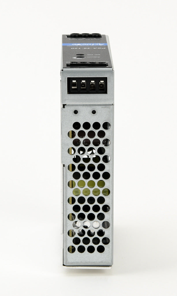 AchieVe PSA series switching power supply, 48 VDC @ 2.5A/120W, 120/240 VAC nominal input, 1-phase, enclosed, aluminum housing, 35mm DIN rail mount, screw terminals.-PSA-48-120