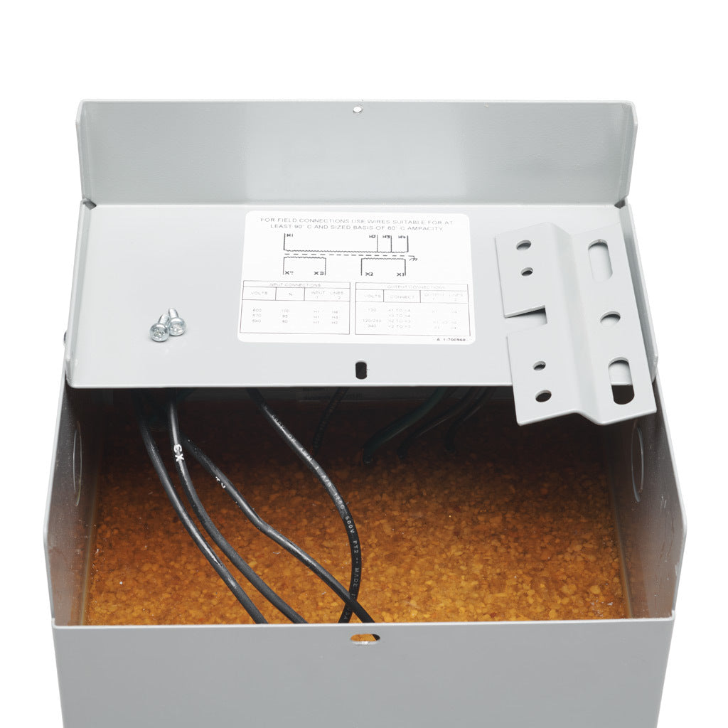 ACME general purpose transformer, encapsulated core, 3 kVA, 1-phase, 600 VAC, 120/240 VAC secondary, 60 Hz, electrostatic shield, NEMA 3R, wall mount.-T2531131S