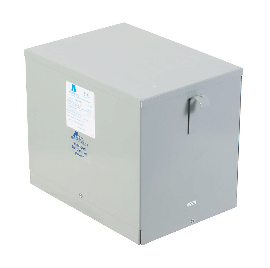 ACME general purpose transformer, encapsulated core, 9 kVA, 3-phase, 600 VAC Delta, 480Y/277 VAC secondary, 60 Hz, electrostatic shield, NEMA 3R, wall mount.-T2A795181S