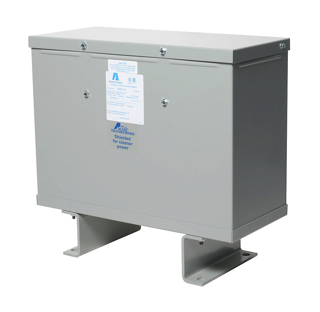 ACME general purpose transformer, encapsulated core, 15 kVA, 3-phase, 480 VAC Delta, 208Y/120 VAC secondary, 60 Hz, electrostatic shield, NEMA 3R, floor mount.-T3533111S