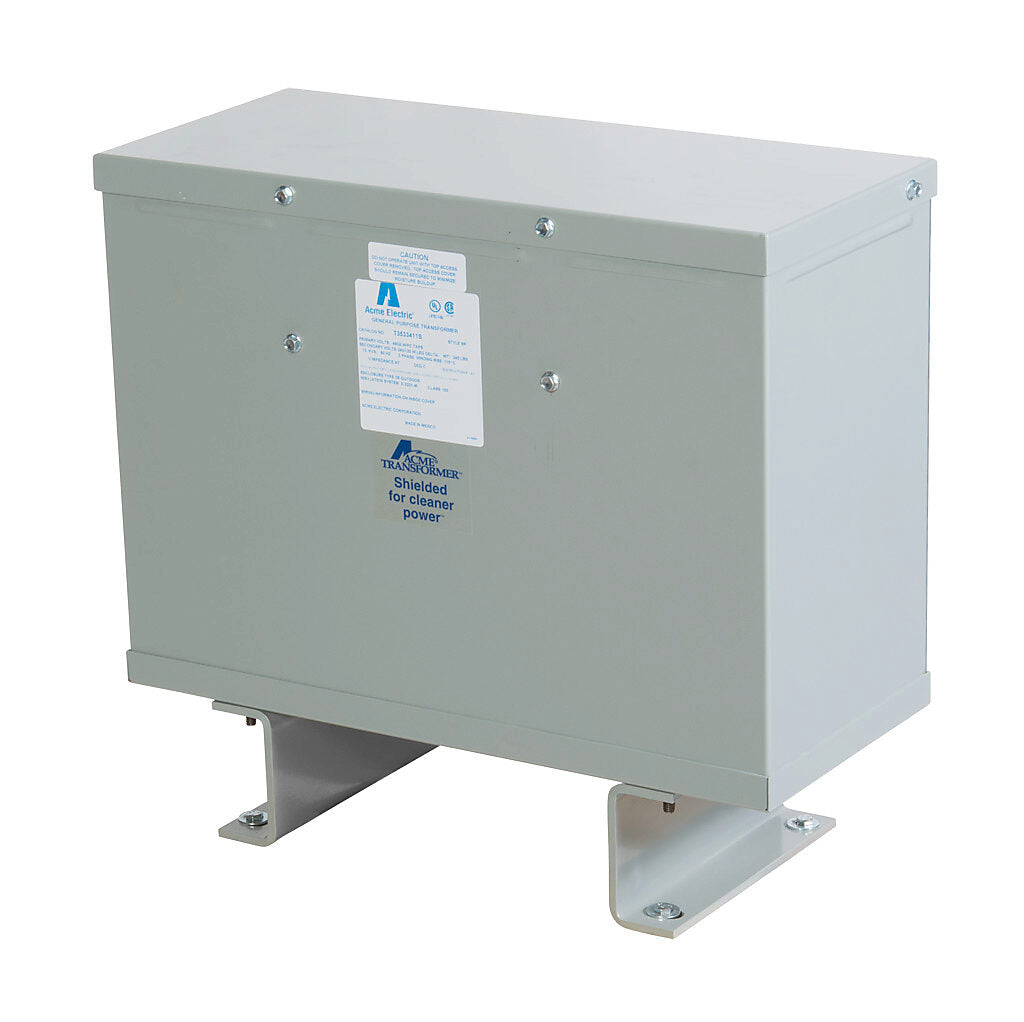 ACME general purpose transformer, encapsulated core, 15 kVA, 3-phase, 480 VAC Delta, 240/120 VAC Delta (center tap) secondary, 60 Hz, electrostatic shield, NEMA 3R, floor mount.-T3533411S