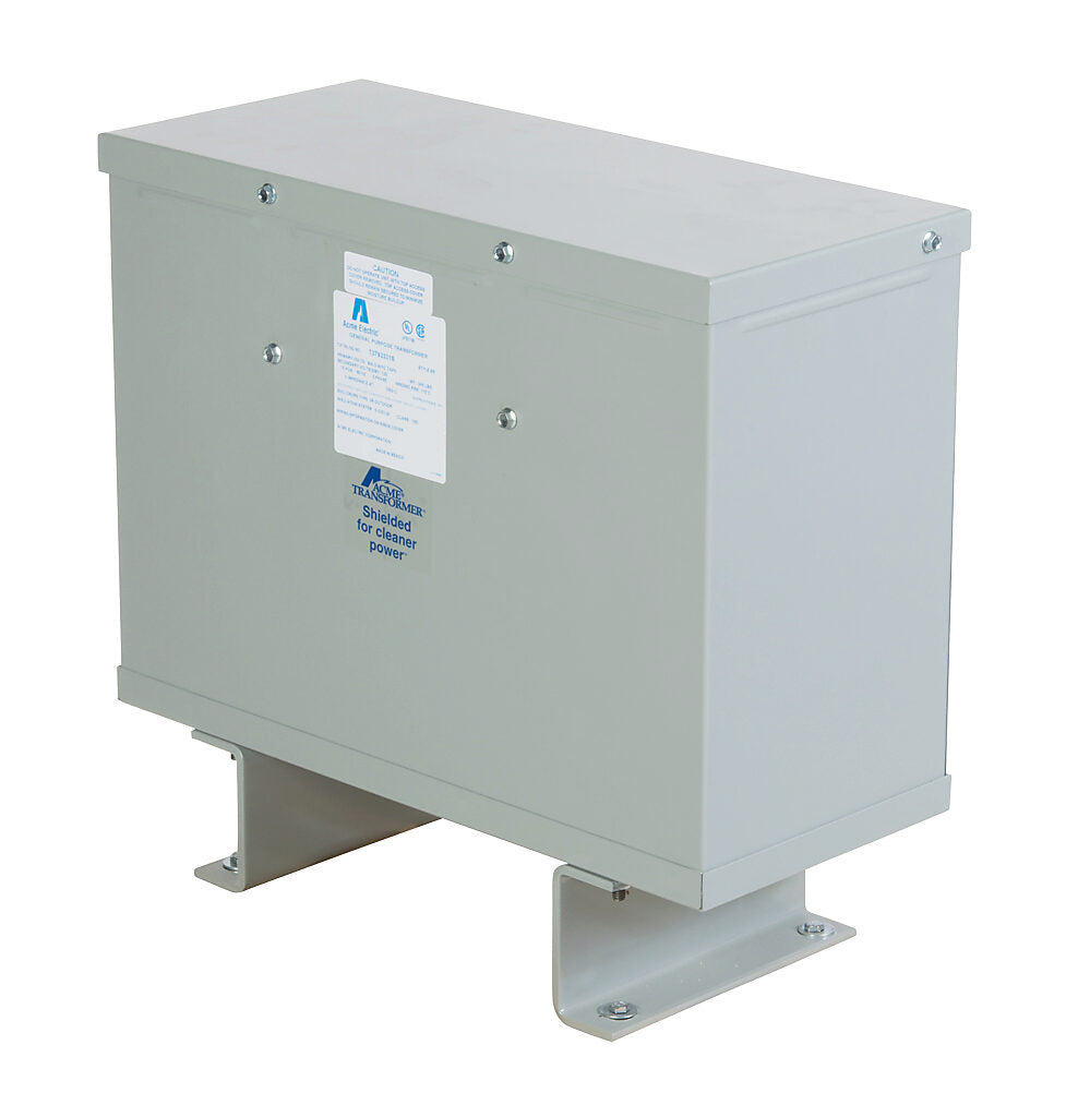 ACME general purpose transformer, encapsulated core, 15 kVA, 3-phase, 600 VAC Delta, 208Y/120 VAC secondary, 60 Hz, electrostatic shield, NEMA 3R, floor mount.-T3793331S