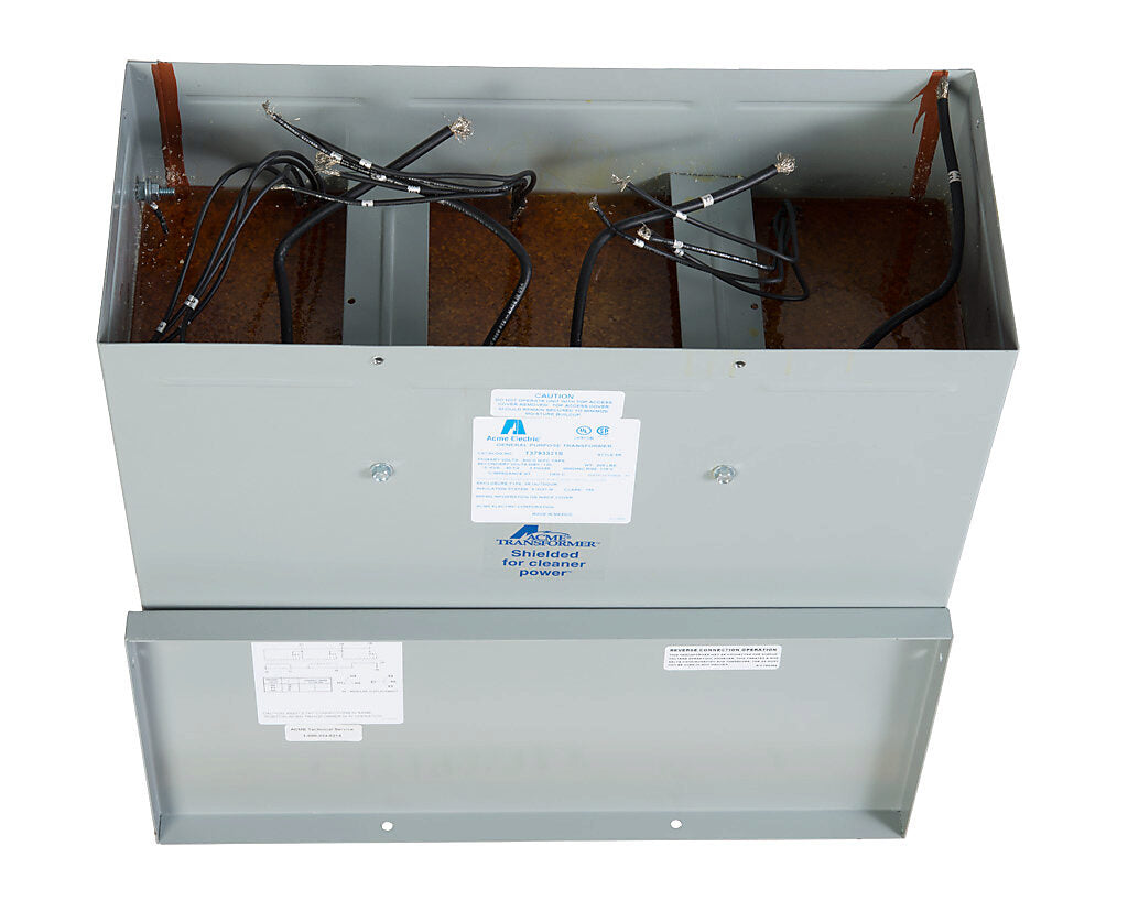 ACME general purpose transformer, encapsulated core, 15 kVA, 3-phase, 600 VAC Delta, 208Y/120 VAC secondary, 60 Hz, electrostatic shield, NEMA 3R, floor mount.-T3793331S