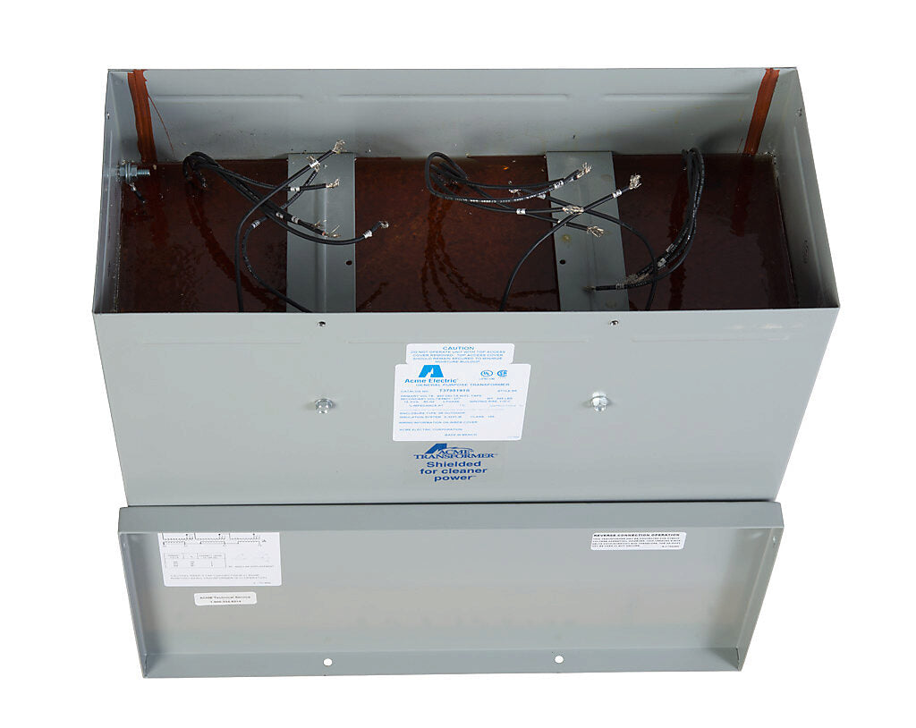 ACME general purpose transformer, encapsulated core, 15 kVA, 3-phase, 600 VAC Delta, 480Y/277 VAC secondary, 60 Hz, electrostatic shield, NEMA 3R, floor mount.-T3795191S