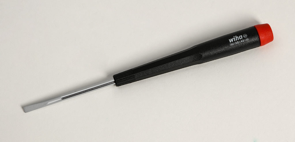 Wiha precision screwdriver set, slotted, 6 pieces, free-spinning cap.-WT26090