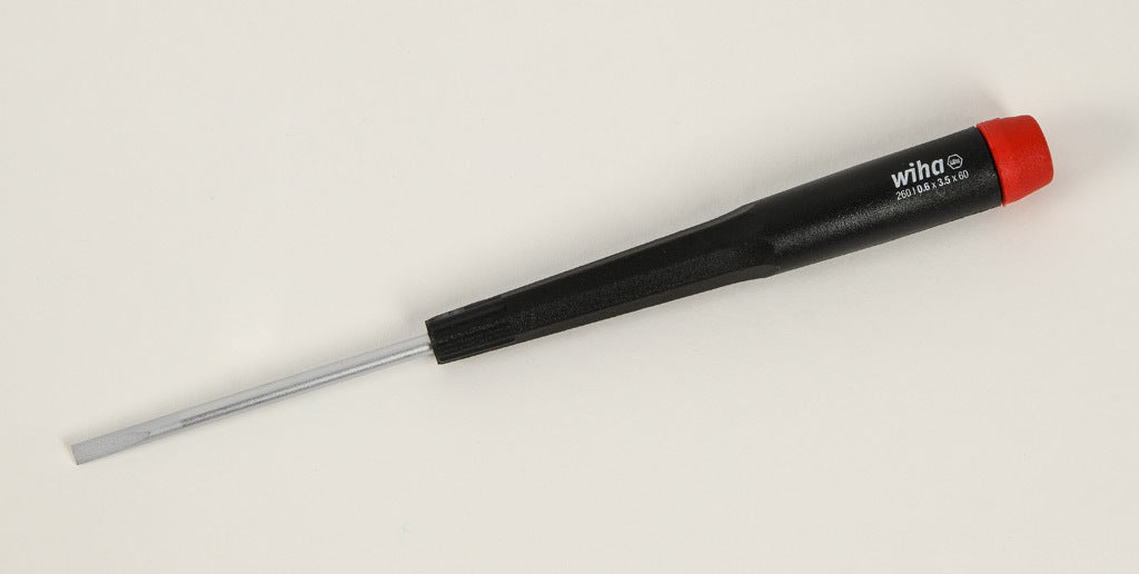 Wiha precision screwdriver set, slotted, 6 pieces, free-spinning cap.-WT26090