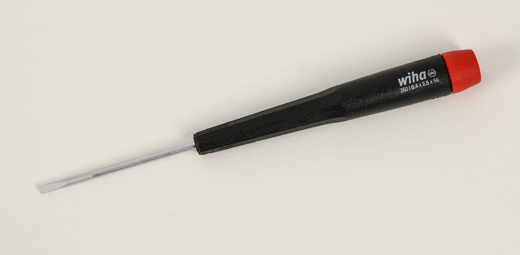 Wiha precision screwdriver set, slotted, 6 pieces, free-spinning cap.-WT26090