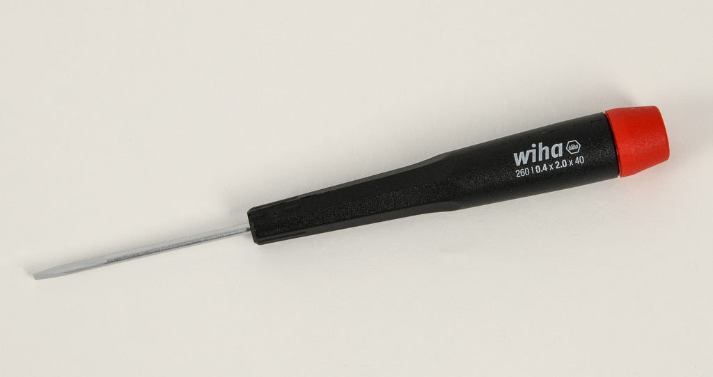 Wiha precision screwdriver set, slotted, 6 pieces, free-spinning cap.-WT26090