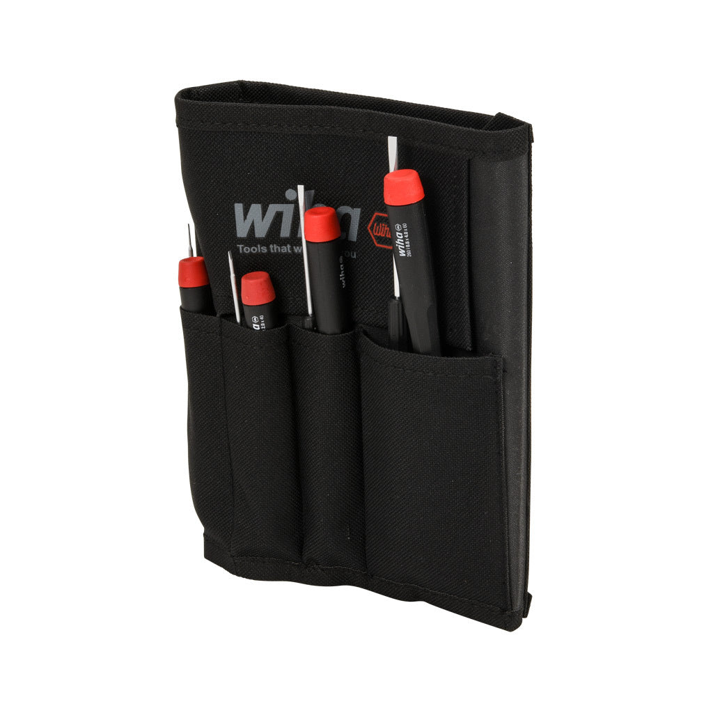 Wiha precision screwdriver set, slotted, 8 pieces, free-spinning cap.-WT26098