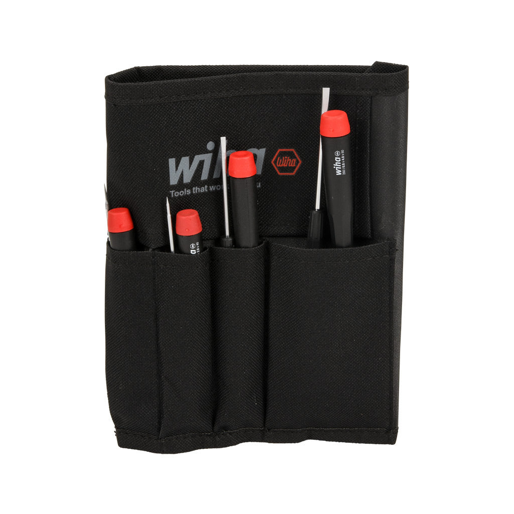 Wiha precision screwdriver set, slotted, 8 pieces, free-spinning cap.-WT26098