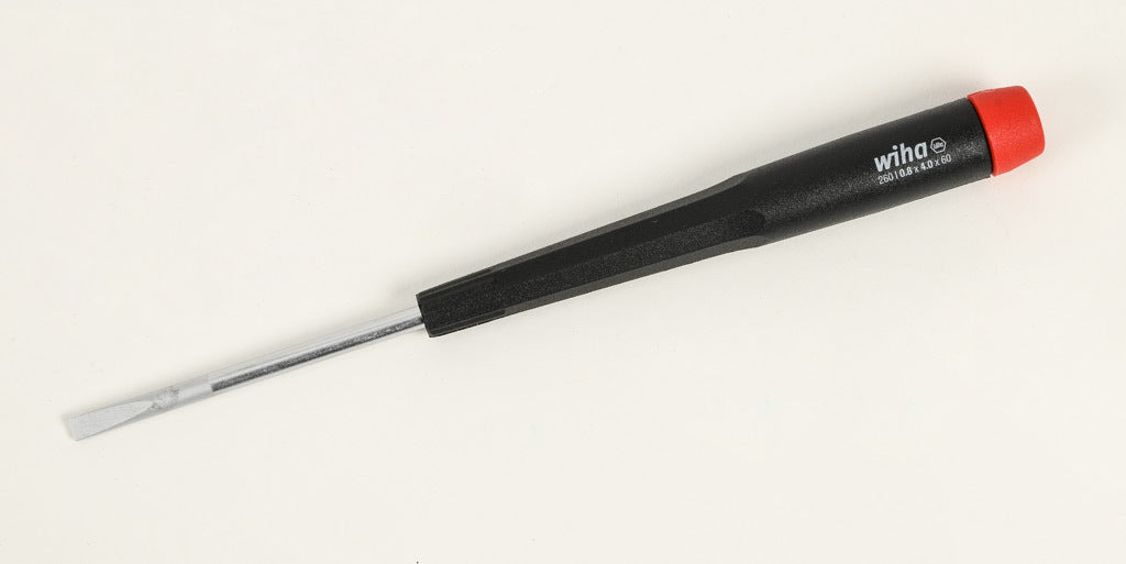 Wiha precision screwdriver set, slotted, 8 pieces, free-spinning cap.-WT26098