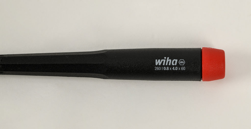 Wiha precision screwdriver set, slotted, 8 pieces, free-spinning cap.-WT26098