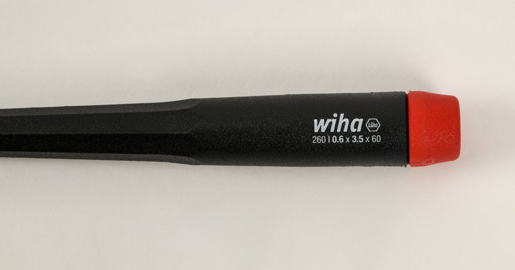 Wiha precision screwdriver set, slotted, 8 pieces, free-spinning cap.-WT26098