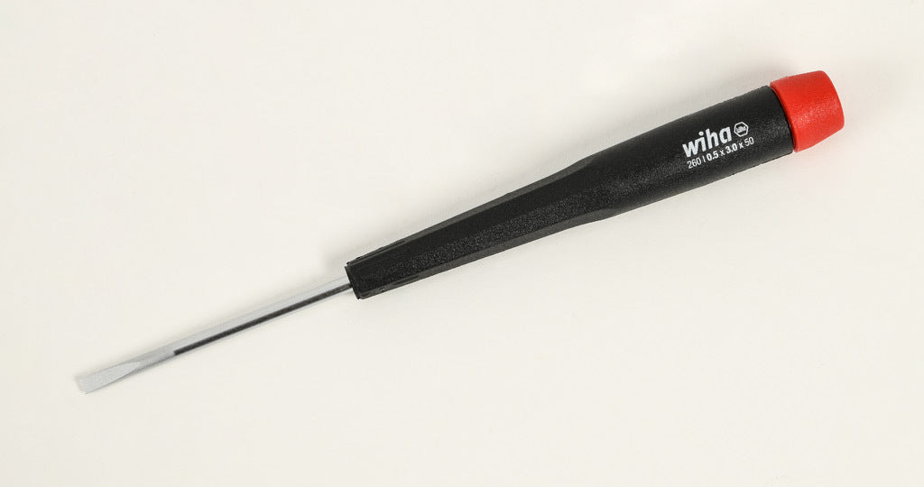 Wiha precision screwdriver set, slotted, 8 pieces, free-spinning cap.-WT26098