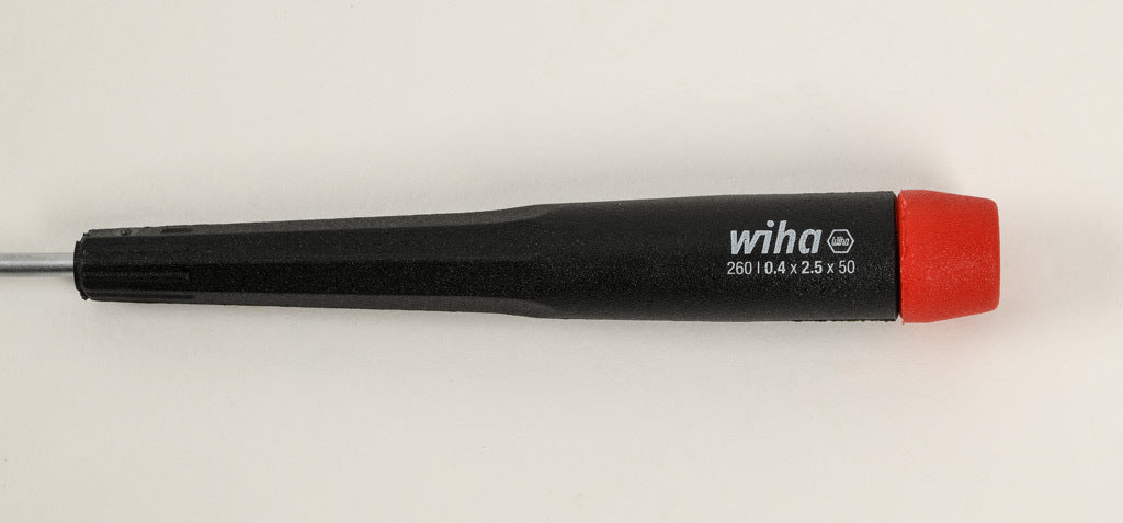 Wiha precision screwdriver set, slotted, 8 pieces, free-spinning cap.-WT26098