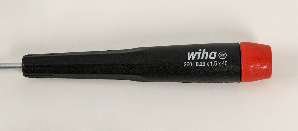 Wiha precision screwdriver set, slotted, 8 pieces, free-spinning cap.-WT26098