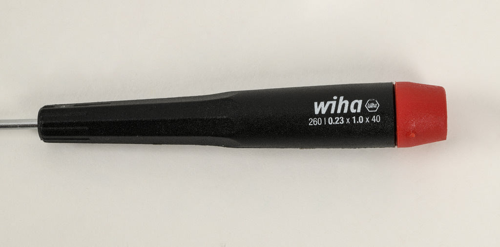Wiha precision screwdriver set, slotted, 8 pieces, free-spinning cap.-WT26098