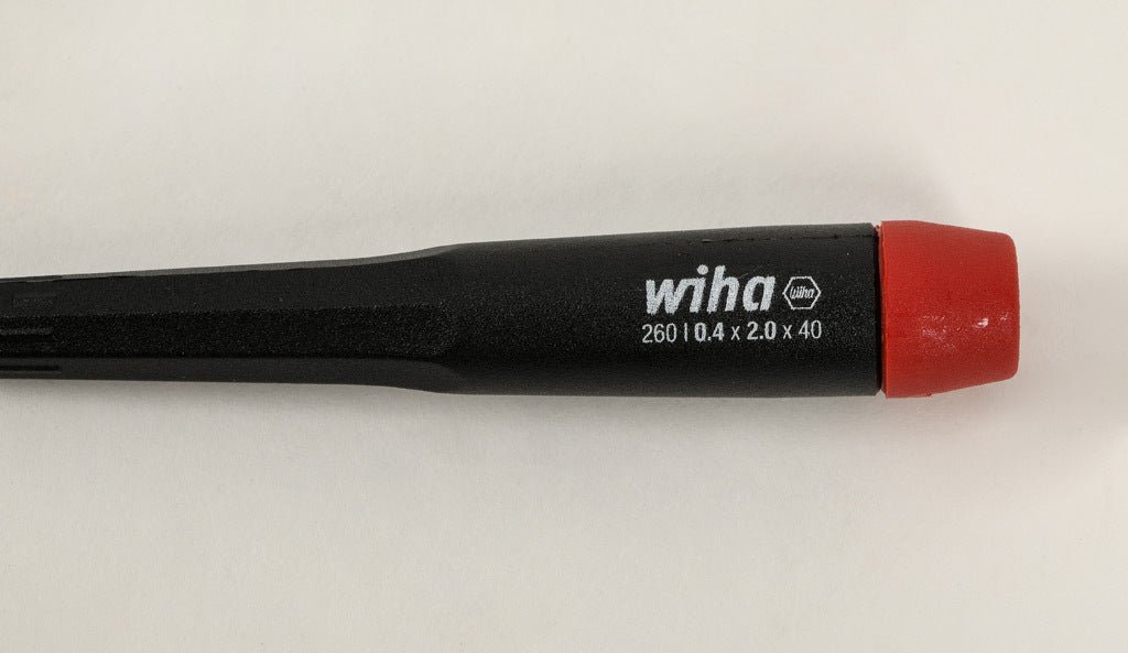 Wiha precision screwdriver set, slotted, 8 pieces, free-spinning cap.-WT26098