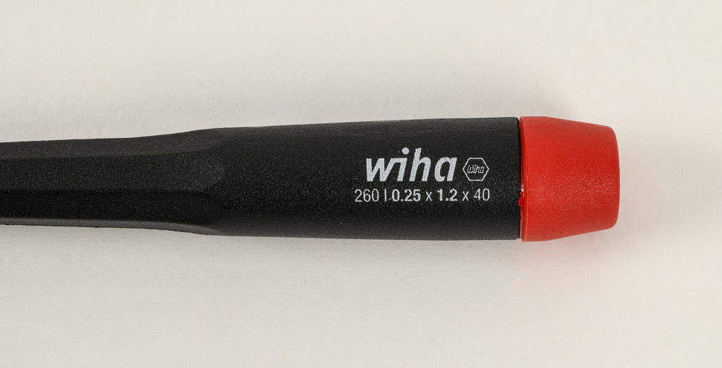 Wiha precision screwdriver set, slotted, 8 pieces, free-spinning cap.-WT26098